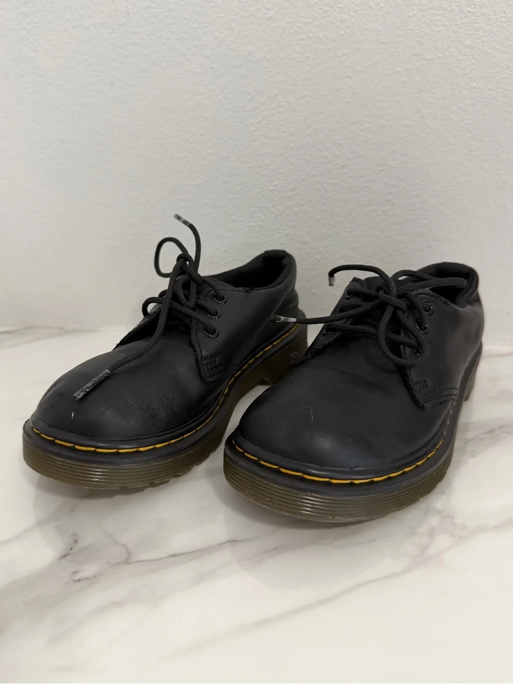 De.Martens Youth 1461 black leather shoes lace up size 12 Uk11